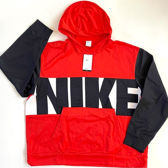 NIKE Training Hoodie Therma Fit Mens BIG & TALL SIZE 3XL Red Chile Pullover NWT - Picture 4 of 11